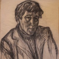 20. Портрет художника  Фреда Низаметдинова. 1977. Б., уголь